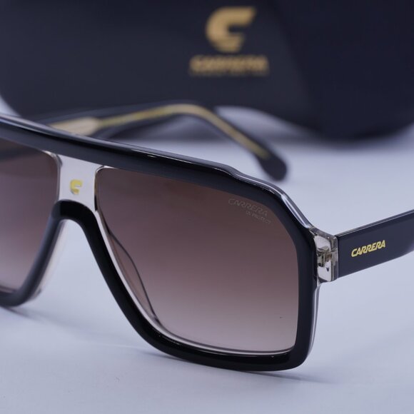 CARRERA 1053/S 00WM A8 Aviator Sunglasses - Black Beige/Brown - Picture 8 of 11